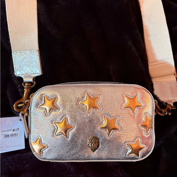 Kurt Geiger Handbags - NWT Kurt Geiger London Dual Zip Star silver Kensington bag